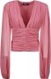 Blumarine Ruched-detail blouse Roze Dames - Thumbnail 1
