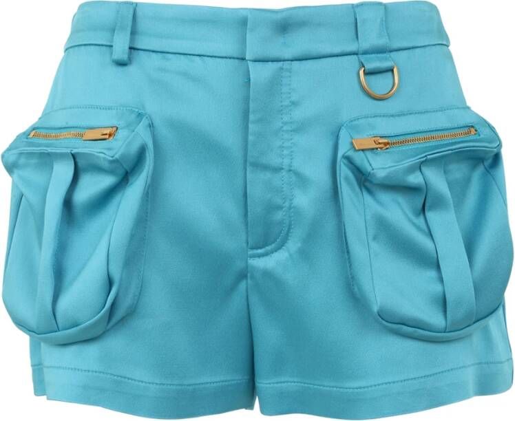Blumarine Satijnen shorts Blauw Dames
