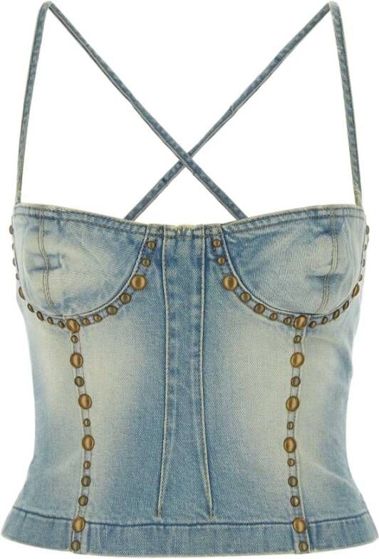 Blumarine Sleeveless Tops Blauw Dames