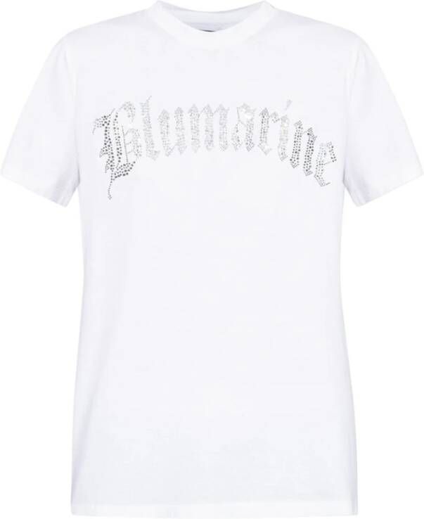 Blumarine T-shirt met logo White Dames