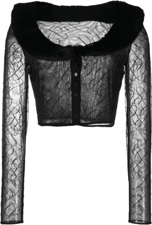 Blumarine Long Sleeve Tops Zwart Dames