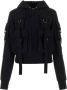 Blumarine Zwarte katoenen sweatshirt Stijlvol en comfortabel Zwart Dames - Thumbnail 1