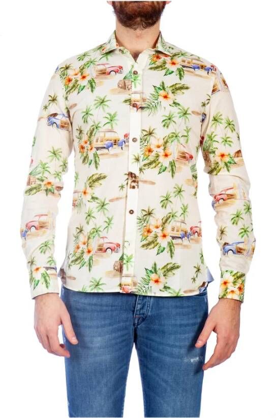 BOB Hawaiian Print Overhemd White Heren