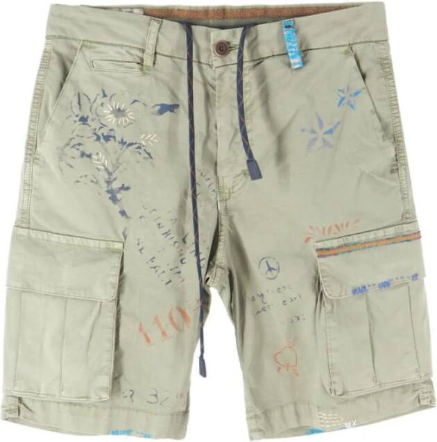 BOB Katoenen Bermuda Shorts Groen Heren