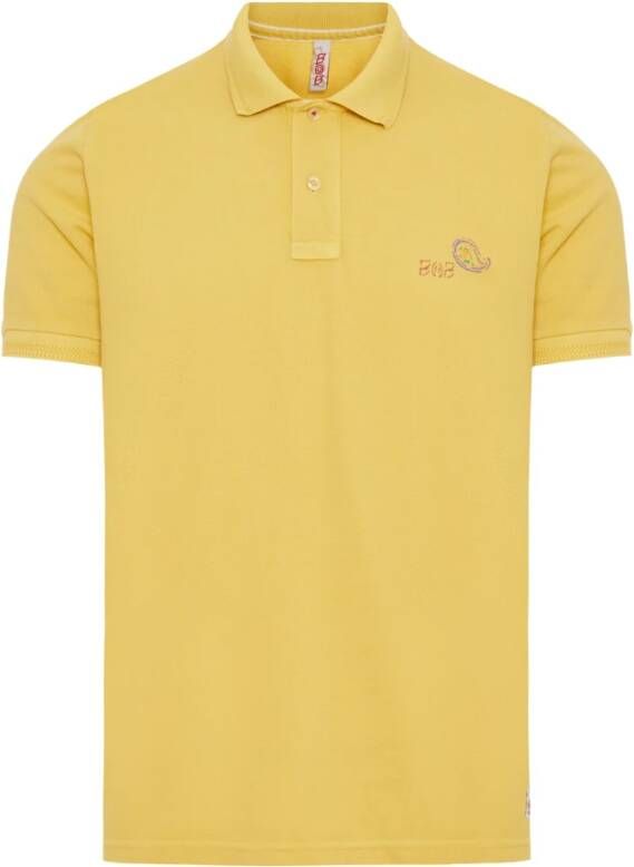 BOB Klassieke Katoenen Poloshirt Yellow Heren