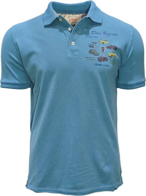 BOB Polo Shirt Blauw Heren