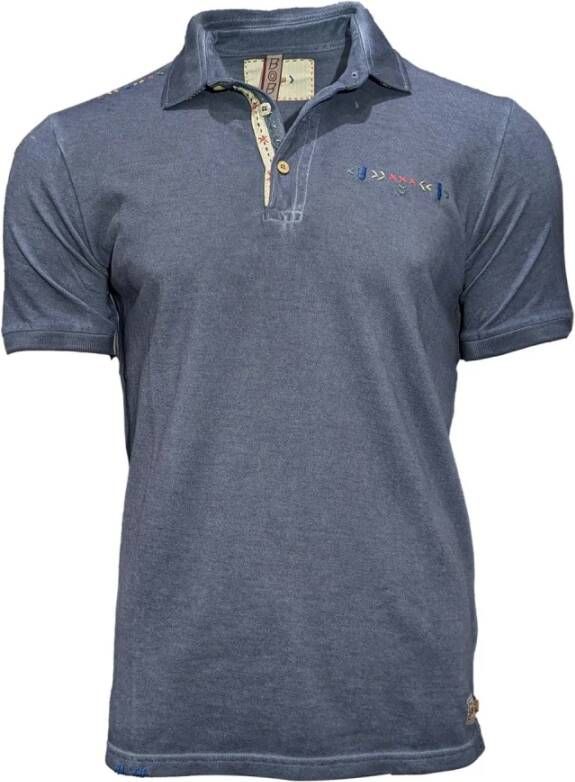 BOB Polo Shirts Blauw Heren