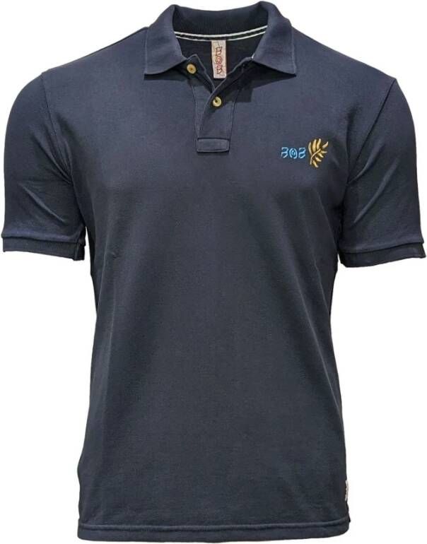 BOB Poloshirt Blauw Heren