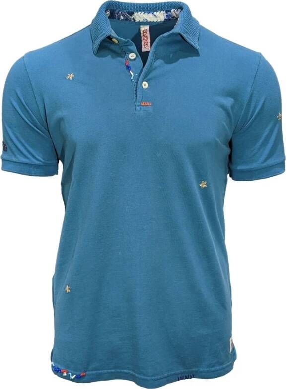 BOB Poloshirt Blauw Heren
