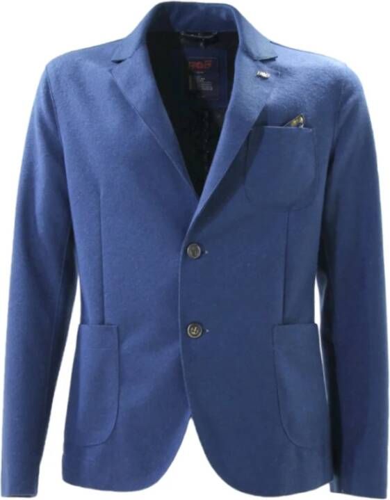 BOB Slim Fit Ongestructureerde Sportjas Blauw Heren