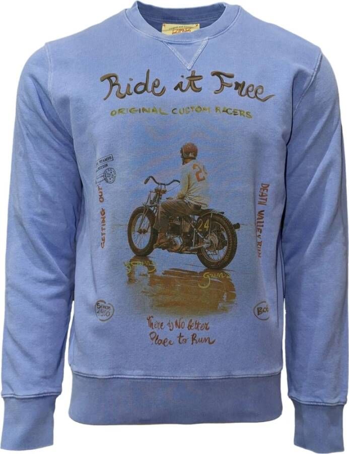 BOB Vintage Blauwe Crew Neck Sweatshirt Blauw Heren