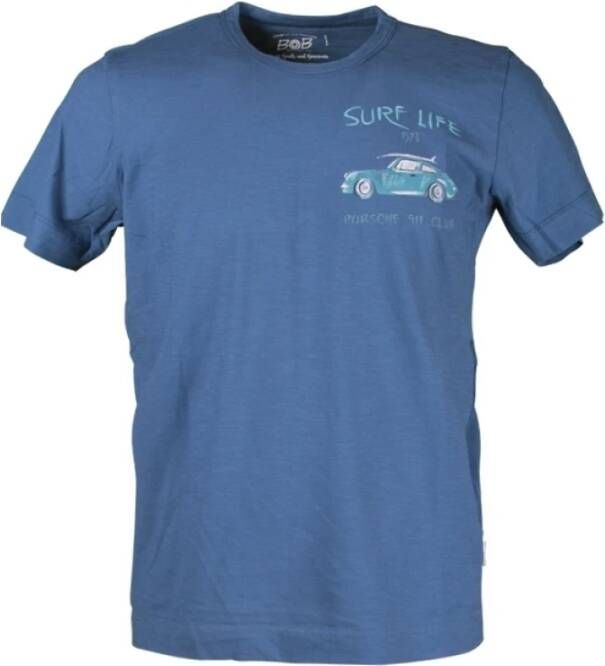 BOB T-Shirts Blauw Heren
