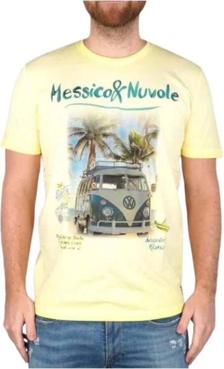 BOB Heren T-shirt met korte mouwen Yellow Heren