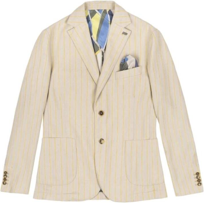 BOB Verhoog je stijl met herenblazers Beige Heren