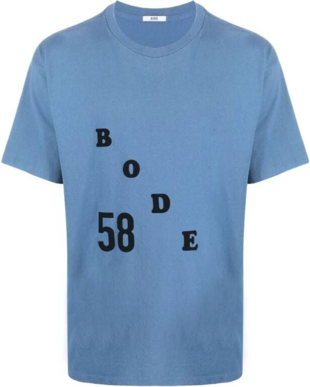 Bode T-Shirts Blauw Heren