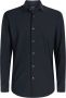 Boggi Milano B Tech Slim Fit Stretch Nylon Shirt Blauw Heren - Thumbnail 1