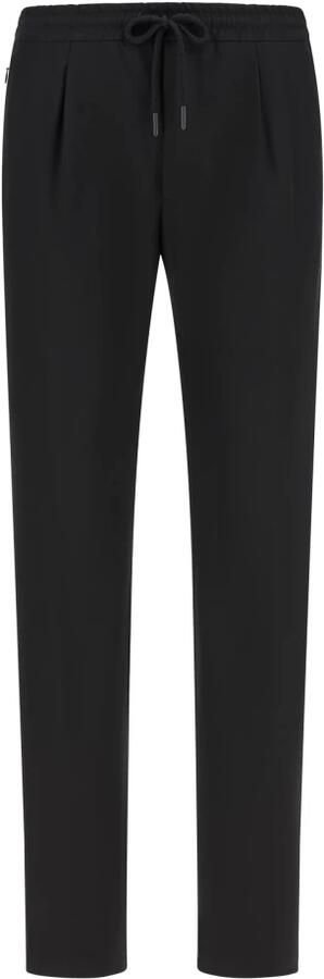 Boggi Milano B Travel City Broek in zuivere reiswol Black Heren