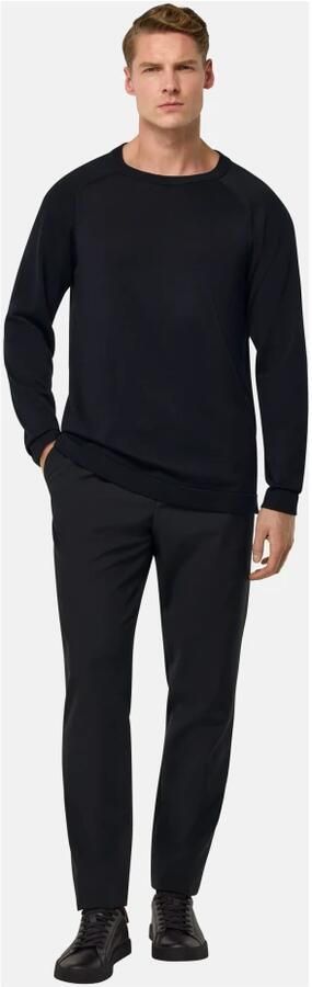 Boggi Milano B Travel City Broek in zuivere reiswol Black Heren - Foto 5