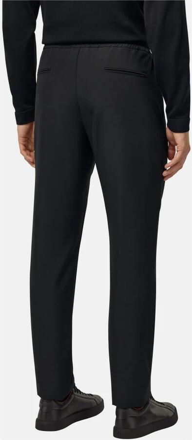Boggi Milano B Travel City Broek in zuivere reiswol Black Heren - Foto 4