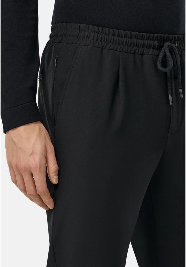 Boggi Milano B Travel City Broek in zuivere reiswol Black Heren - Foto 2