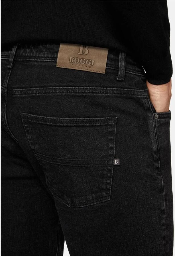Boggi Milano Stretch Denim Jeans Black Heren - Foto 2