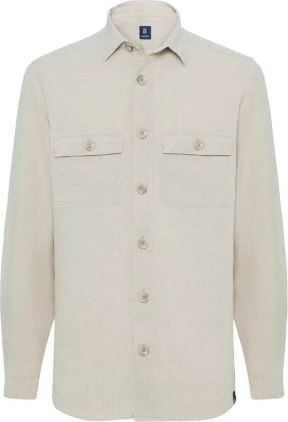 Boggi Milano Casual Shirts Beige Heren