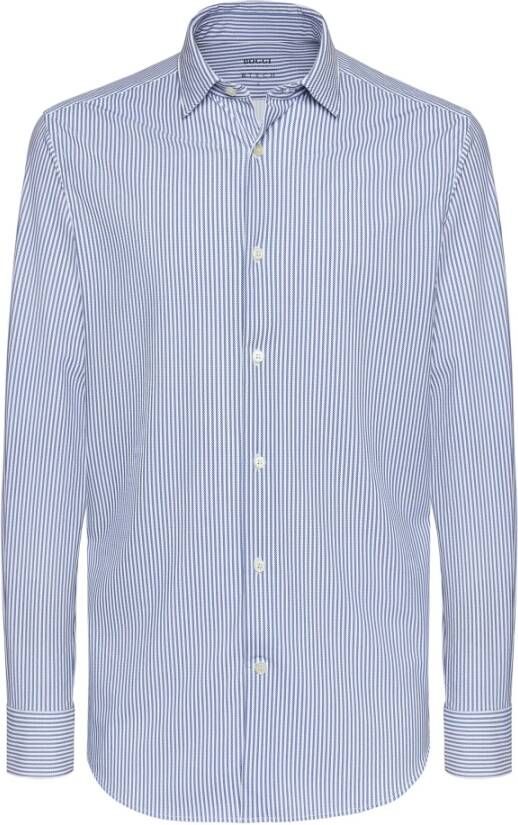 Boggi Milano Casual Shirts Blauw Heren