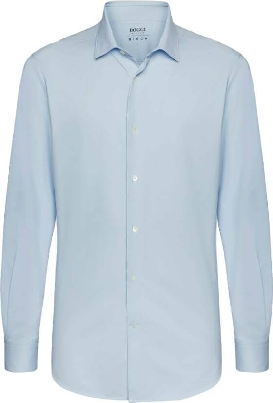 Boggi Milano Casual Shirts Blauw Heren