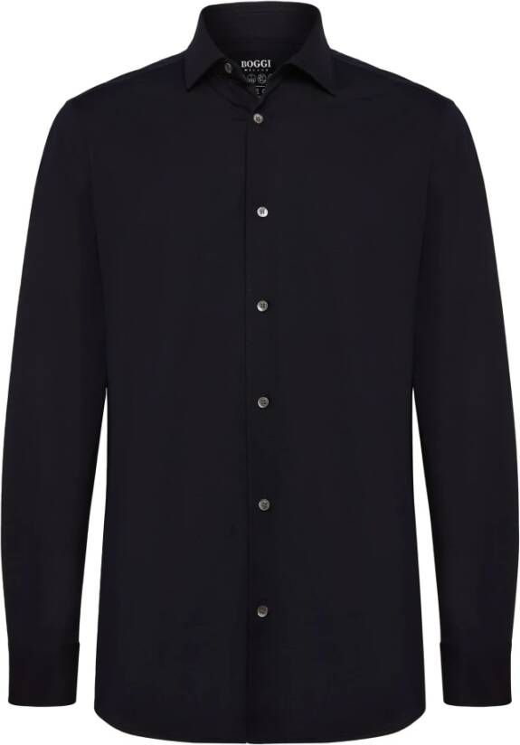 Boggi Milano Casual Shirts Blauw Heren