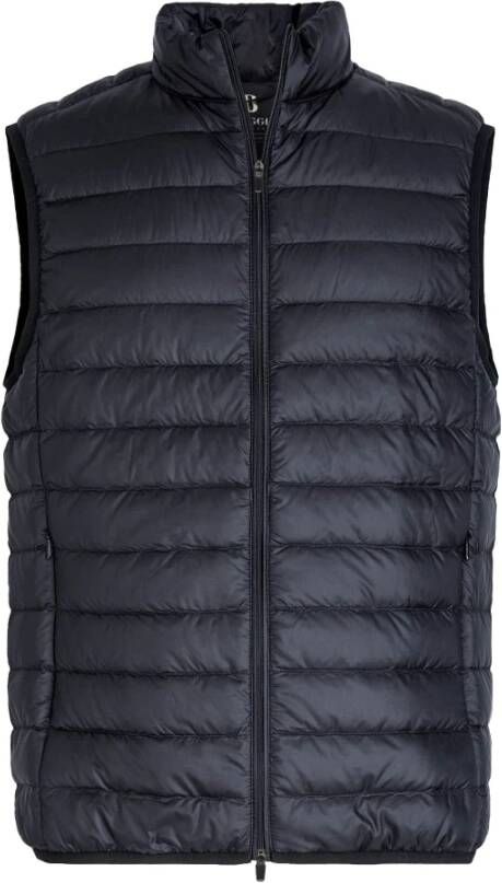 Boggi Milano Down-Filled Quilted Nylon Gilet Blauw Heren