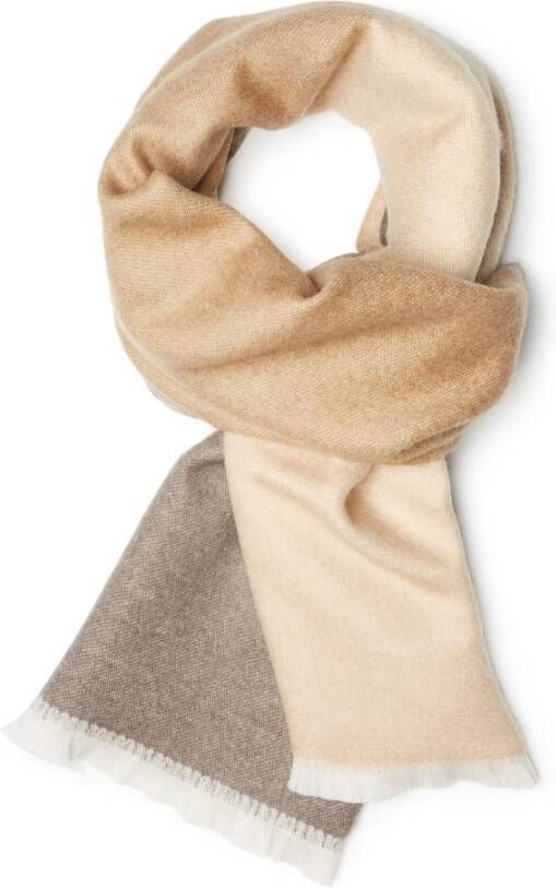 Boggi Milano Drill Wol Sjaal Beige Heren
