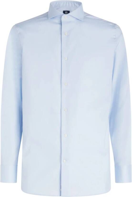 Boggi Milano Regular Fit Pinpoint katoenen shirt Blauw Heren
