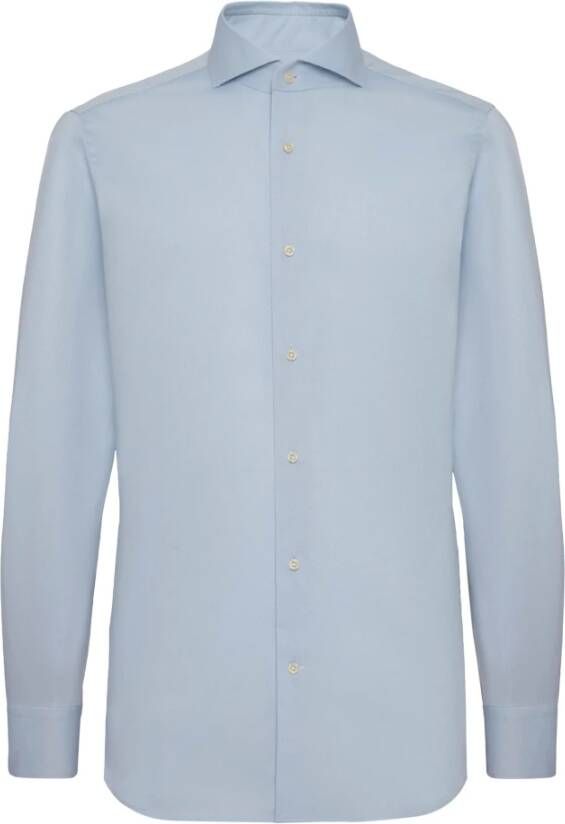 Boggi Milano Formal Shirts Blauw Heren