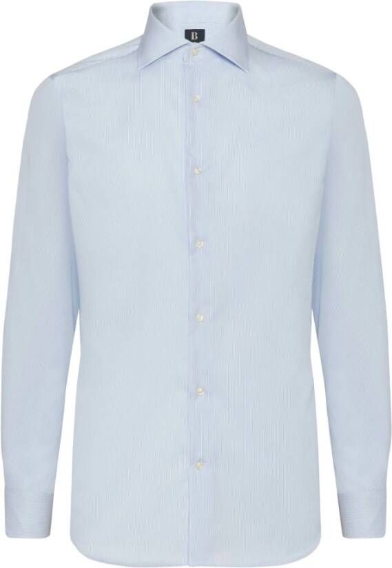 Boggi Milano Formal Shirts Blauw Heren
