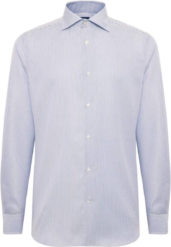 Boggi Milano Formal Shirts Blauw Heren