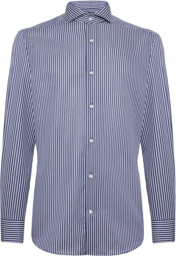 Boggi Milano Formal Shirts Blauw Heren