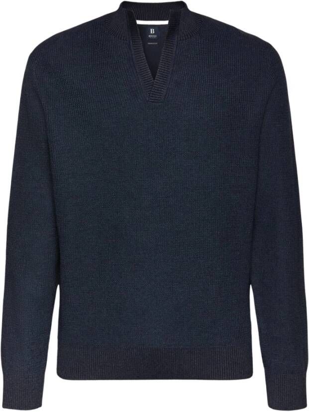 Boggi Milano Knitwear Blauw Heren