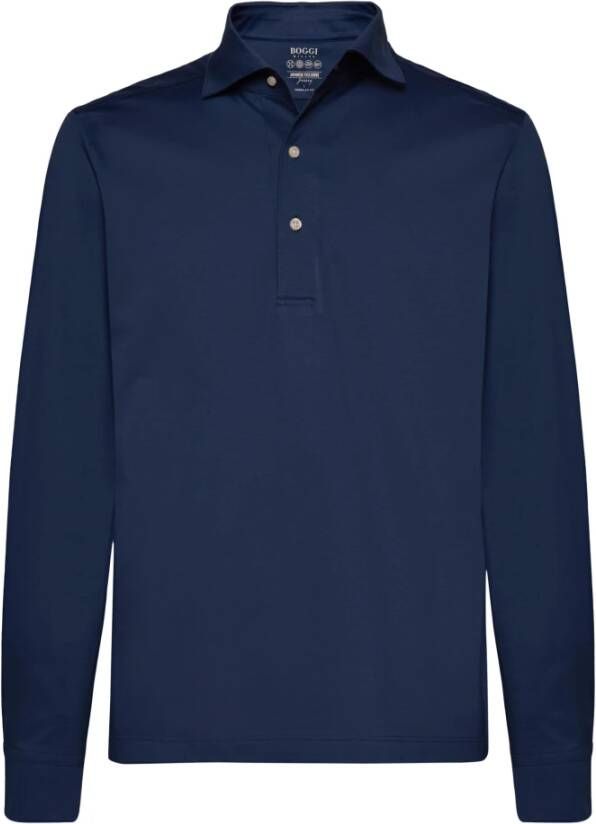 Boggi Milano Long Sleeve Tops Blauw Heren