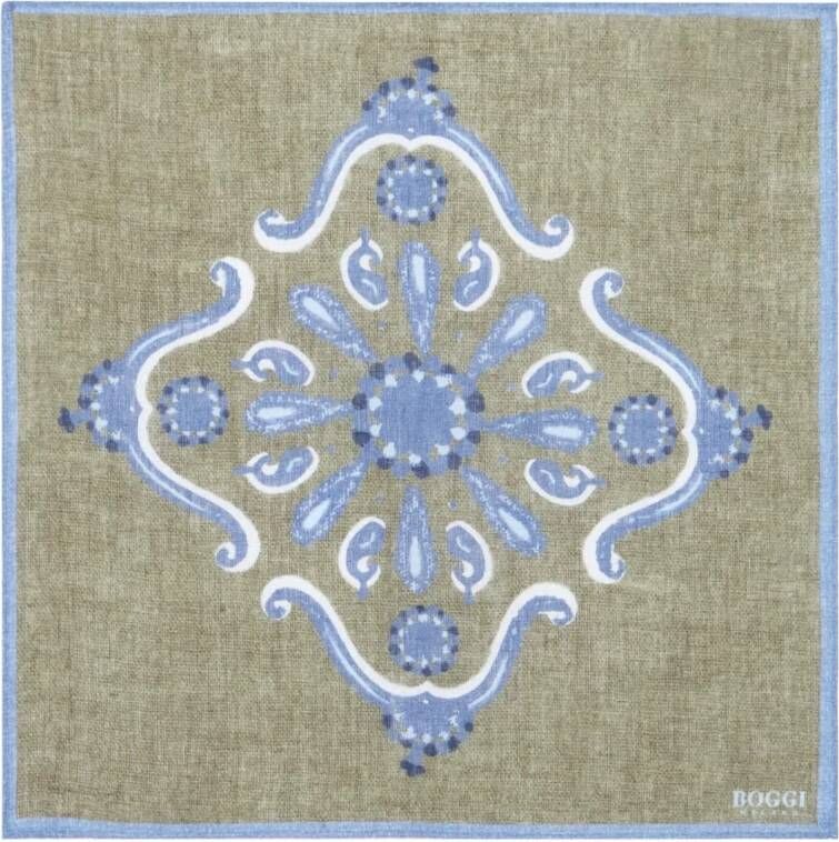 Boggi Milano Pocket Scarves Groen Heren