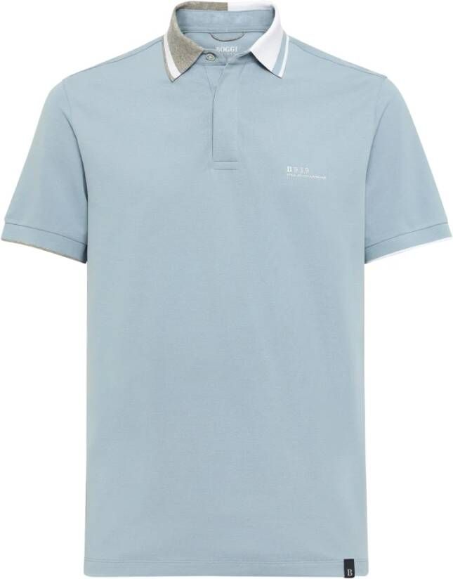 Boggi Milano Polo Shirt Blauw Heren