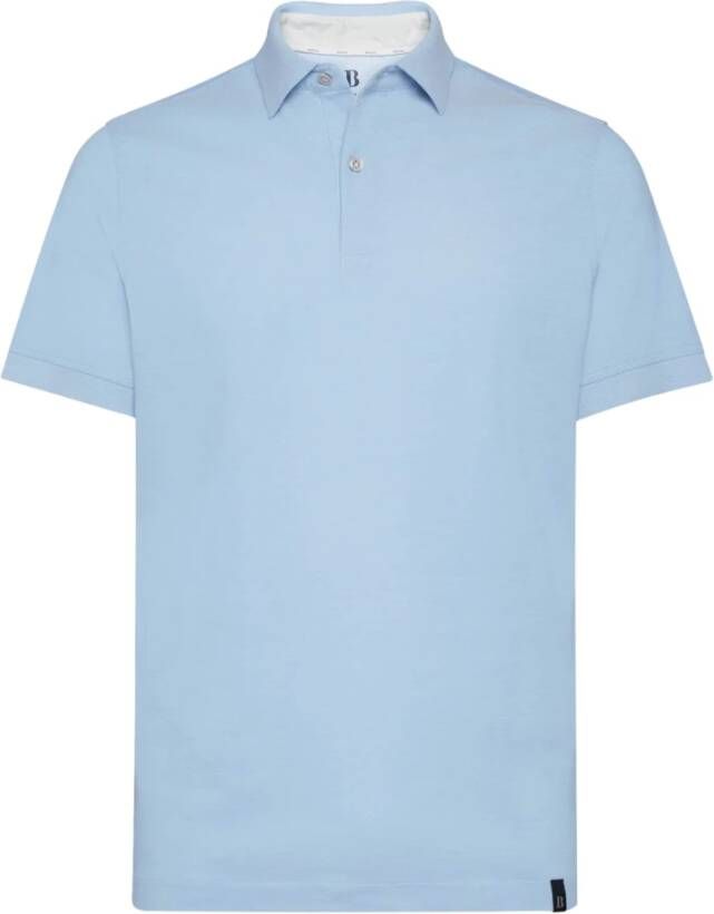 Boggi Milano Polo Shirts Blauw Heren