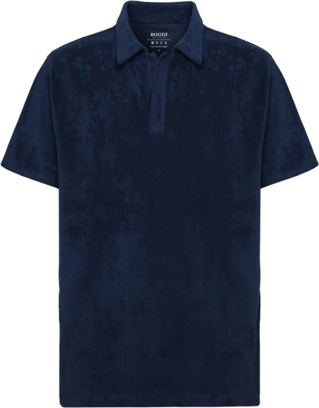 Boggi Milano Polo Shirts Blauw Heren
