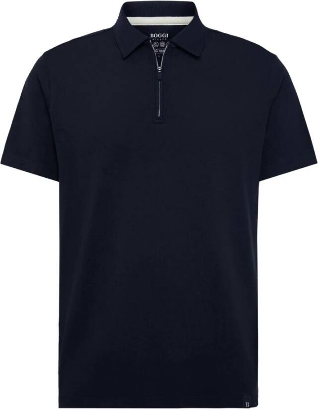 Boggi Milano Polo Shirts Blauw Heren
