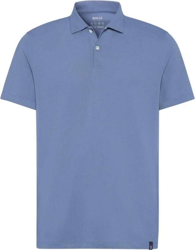Boggi Milano Polo Shirts Blauw Heren