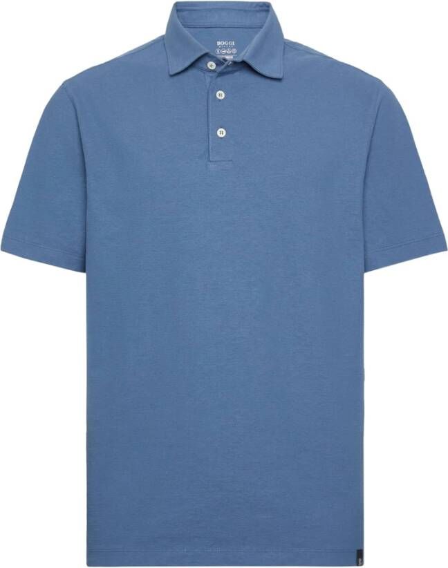 Boggi Milano Polo Shirts Blauw Heren