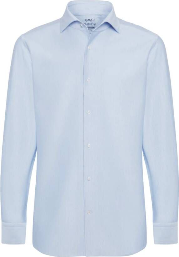 Boggi Milano Regular Fit Japans Jersey Polo Shirt Blue Heren