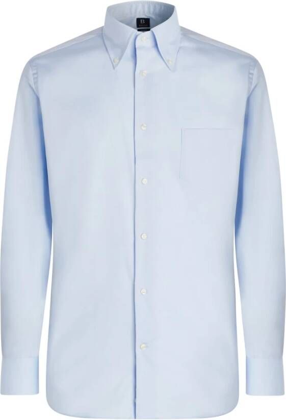 Boggi Milano Regular fit pinpoint katoenen overhemd Blue Heren