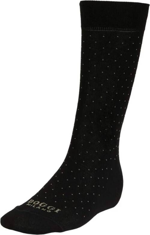 Boggi Milano Pinpoint Katoenmix Sokken Black Heren