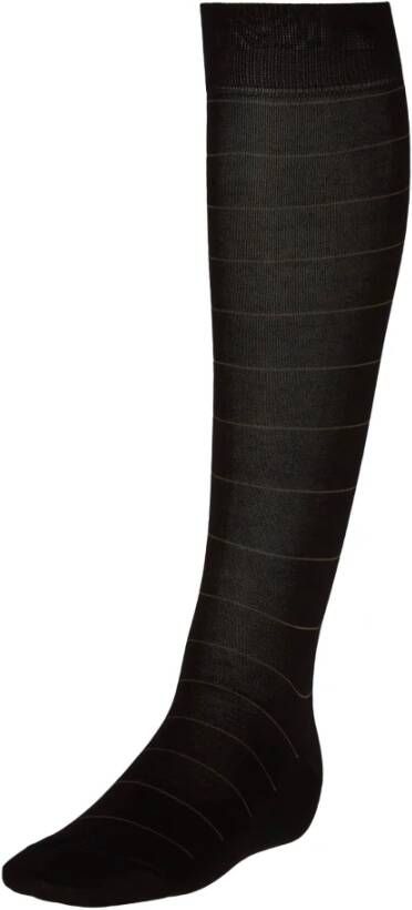Boggi Milano Gestreepte biologisch katoenen sokken Black Heren