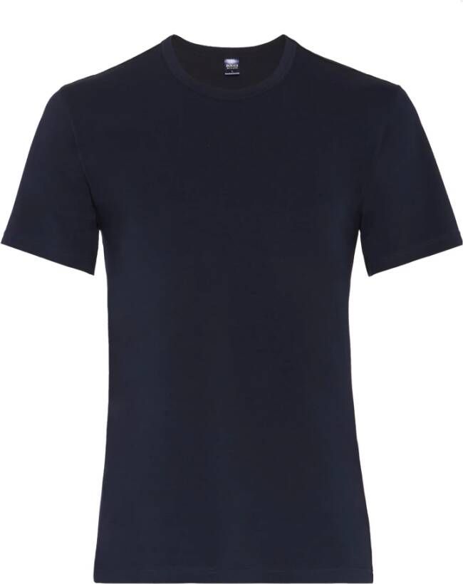 Boggi Milano Stretch Cotton Jersey T-shirt Blauw Heren